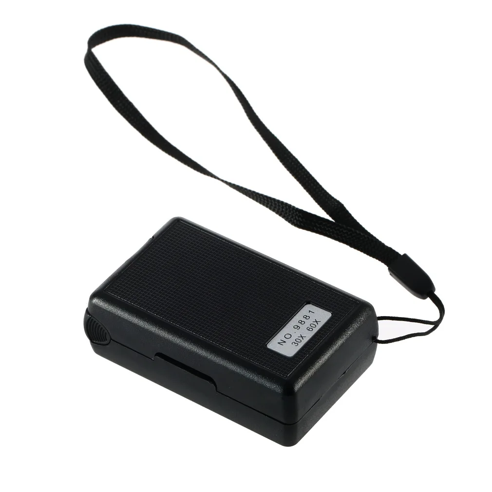 1pcs 30X 60X LED Mini Pocket Magnifying Lupa Hand Magnifier Portable Jeweler Microscope Currency UV Detector Len Newest
1pcs 30X 60X LED Mini Pocket Magnifying Lupa Hand Magnifier Portable Jeweler Microscope Currency UV Detector Len Newest