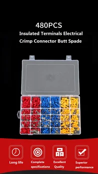 480Pcs Insulated Wiring Terminals Wire Connectors Assortment Electrical Crimp Terminals Kit Crimp Connectors Cable Terminal
480Pcs Insulated Wiring Terminals Wire Connectors Assortment Electrical Crimp Terminals Kit Crimp Connectors Cable Terminal