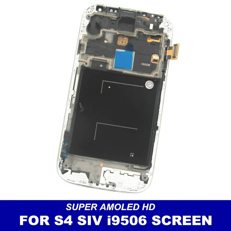 

With Frame LCDs For Samsung Galaxy SIV S4 i9506 Super AMOLED Phone LCD Display Touch Screen Digitizer Assembly Replacement