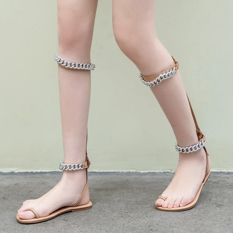 women flats sandals open toe casual beach shoes 2020 summer new sandals ladies vintage roman buckle strap chains fashion sandals
women flats sandals open toe casual beach shoes 2020 summer new sandals ladies vintage roman buckle strap chains fashion sandals