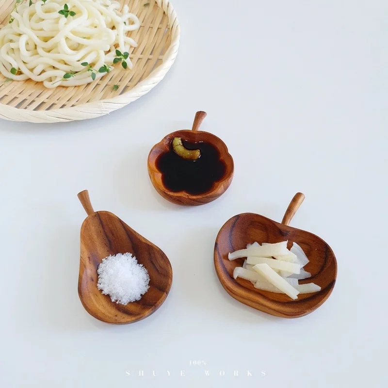 Factory Direct SupplyTeak Small Flavor Plate Solid Wood Unpainted Pear-shaped Vinegar Plate Restaurant Snack Sauce Plate 
Factory Direct SupplyTeak Small Flavor Plate Solid Wood Unpainted Pear-shaped Vinegar Plate Restaurant Snack Sauce Plate