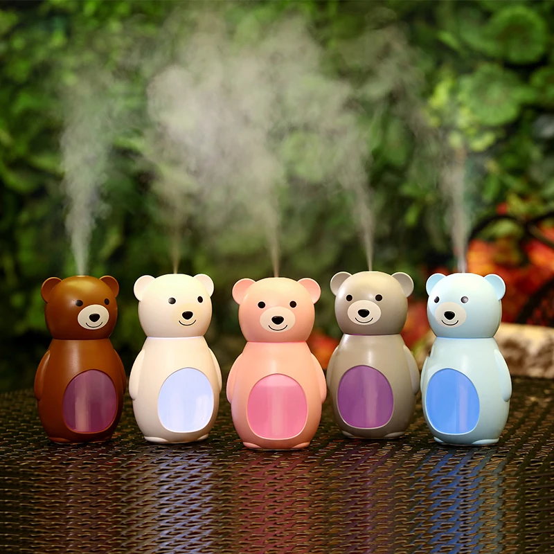 160ml Lovely Bear USB Air Humidifier LED Lights Ultrasonic Car Humidifiers Mist Maker Mini Home Desktop Air Purifier
160ml Lovely Bear USB Air Humidifier LED Lights Ultrasonic Car Humidifiers Mist Maker Mini Home Desktop Air Purifier