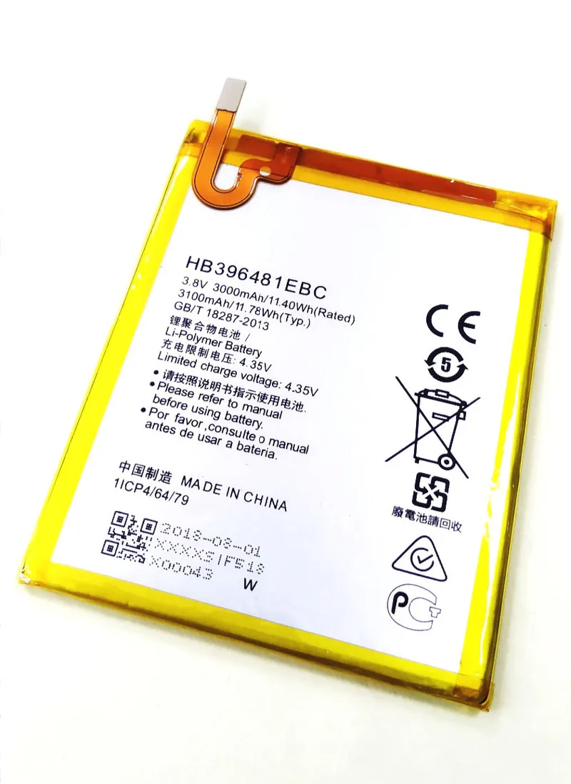 New 3000mAh-3100mAh HB396481EBC battery for Huawei Honor 5X Glory Play 5X Honor 5X LTE Ascend G7 Plus G8 G8X cell phone
New 3000mAh-3100mAh HB396481EBC battery for Huawei Honor 5X Glory Play 5X Honor 5X LTE Ascend G7 Plus G8 G8X cell phone