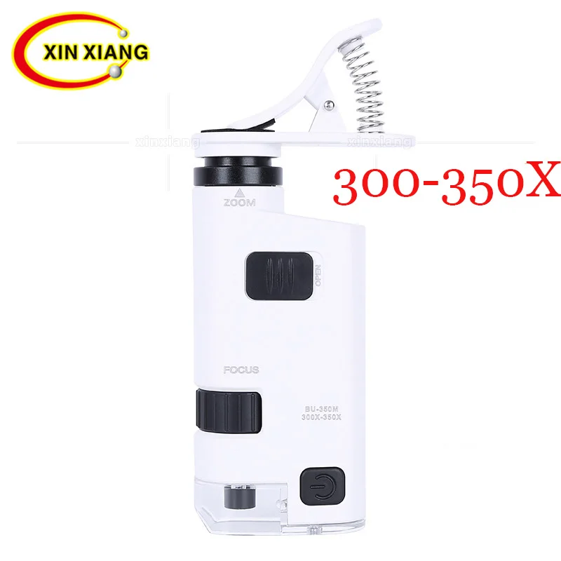 Portable Phone Magnifying Glass 300-350X Phone Clip Magnifier LED Magnifying Glass with Led Lights Mobile Clamp Loupe
Portable Phone Magnifying Glass 300-350X Phone Clip Magnifier LED Magnifying Glass with Led Lights Mobile Clamp Loupe
