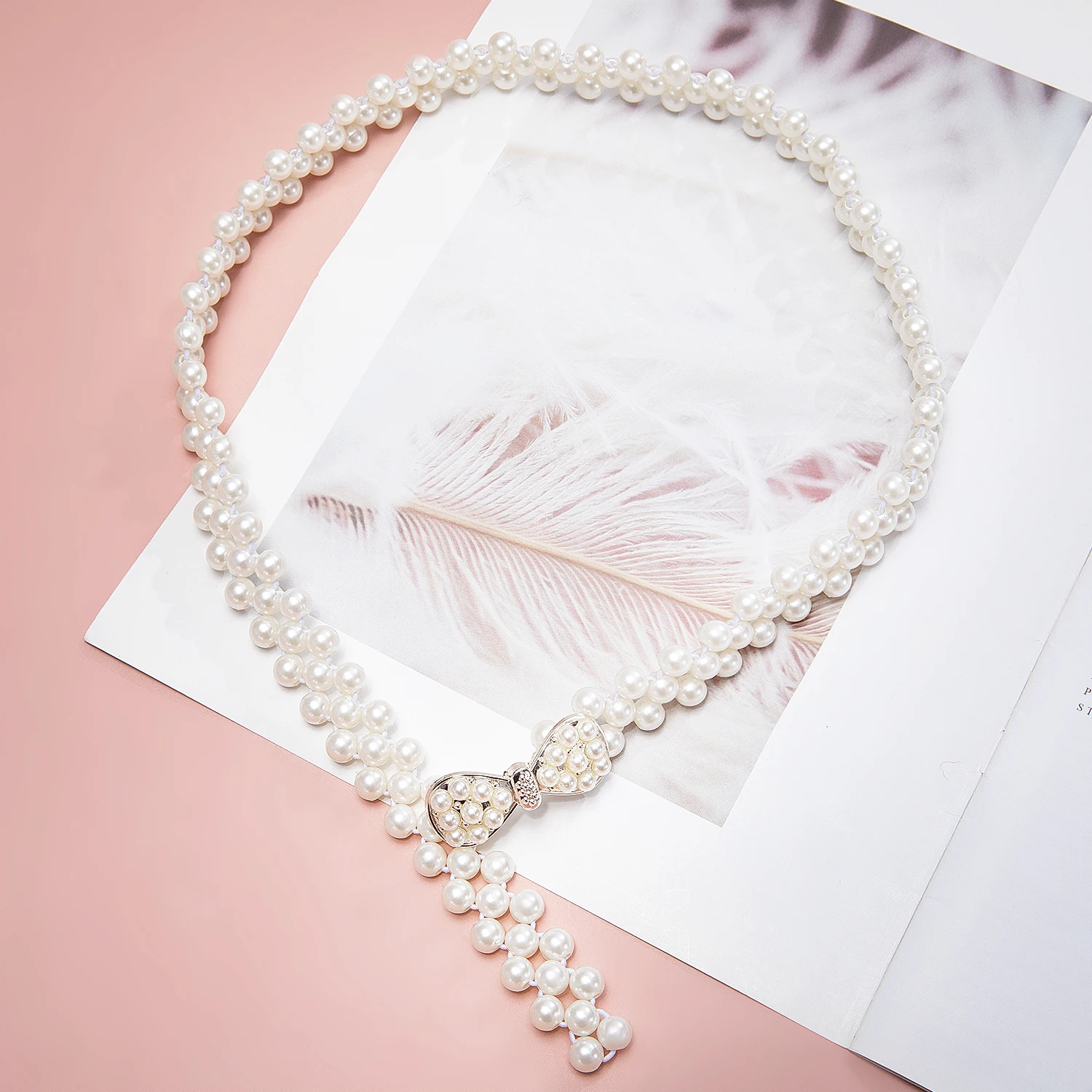 New Fashion Luxury Women's Elastic Belt White Pearl Crystal Waist Chain Belt Buckle Female Girls Sweater Dress Party Shopping
New Fashion Luxury Women's Elastic Belt White Pearl Crystal Waist Chain Belt Buckle Female Girls Sweater Dress Party Shopping
