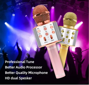Bluetooth Karaoke Microphone Wireless Microphone Professiona Speaker Handheld Microfone Player Singing Recorder Mic promotion
Bluetooth Karaoke Microphone Wireless Microphone Professiona Speaker Handheld Microfone Player Singing Recorder Mic promotion