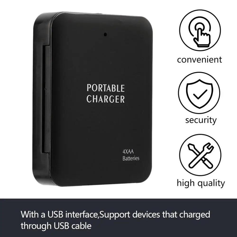 Portable USB 4AA Power Bank Case DIY Battery Emergency Charger Power Bank Case For Cell Phone
Portable USB 4AA Power Bank Case DIY Battery Emergency Charger Power Bank Case For Cell Phone