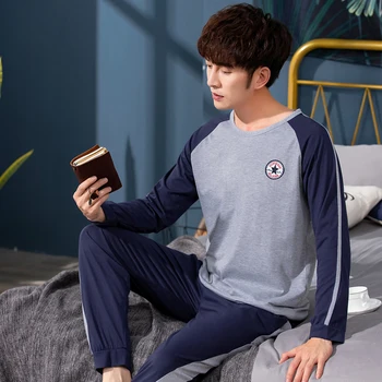 XIZOU Men Autumn Cotton Long-sleeved Shorts Pajamas Set Mid Section Home Suit Casual Styles Plus Size Mens Sleepwear Pajamas
XIZOU Men Autumn Cotton Long-sleeved Shorts Pajamas Set Mid Section Home Suit Casual Styles Plus Size Mens Sleepwear Pajamas