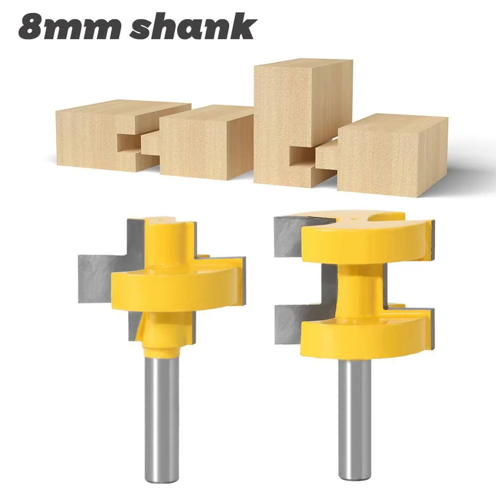 2PC/Set 8MM Shank Milling Cutter Wood Carving T-Slot Square Tooth Tenon Milling Cutter Carving Knife Router Bit Woodworking Tool
2PC/Set 8MM Shank Milling Cutter Wood Carving T-Slot Square Tooth Tenon Milling Cutter Carving Knife Router Bit Woodworking Tool