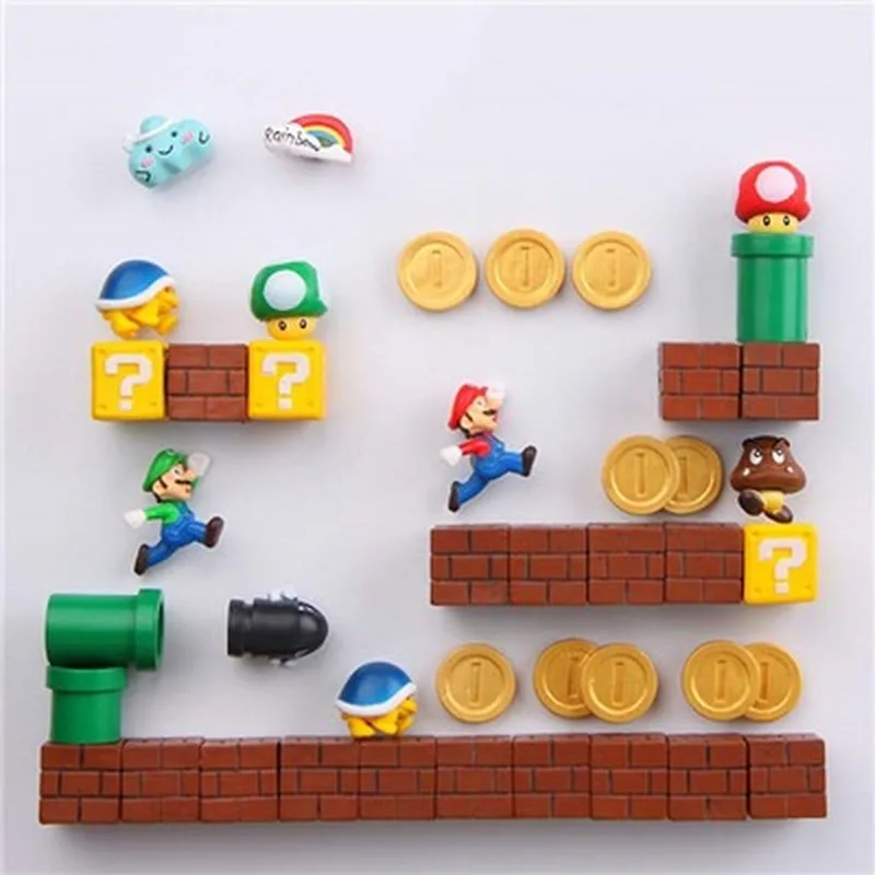 1Set Resin 3D Cute Super Mario Fridge Magnets Suit for Kids Figurines Wall Marios Bullets Bricks Home Decoration Ornaments
1Set Resin 3D Cute Super Mario Fridge Magnets Suit for Kids Figurines Wall Marios Bullets Bricks Home Decoration Ornaments