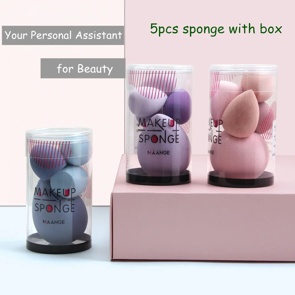 

5Pcs Makeup Sponge Set Blender Tools Beauty Cosmetics Puff Face Foundation Blending for Liquid Cream and Powder New