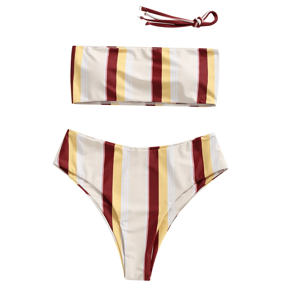 Beach Thong Bikini Print Bandeau Women's Two Pieces Bathing Suit Off Shoulder Bikinis Push Up Mujer 
Beach Thong Bikini Print Bandeau Women's Two Pieces Bathing Suit Off Shoulder Bikinis Push Up Mujer