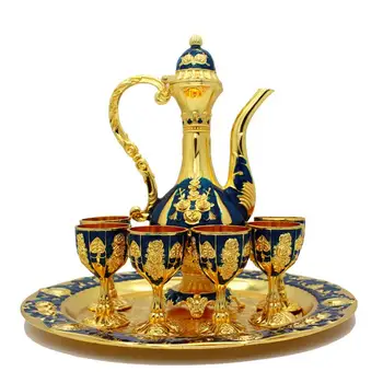 White Wine Glass Set Creative Household European-Style Wine Set Tass Metal Flagon Liquor Divider High-End Russian Flagon
White Wine Glass Set Creative Household European-Style Wine Set Tass Metal Flagon Liquor Divider High-End Russian Flagon