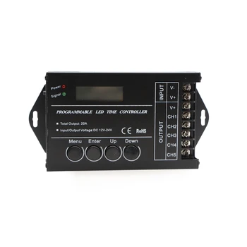WIF Time programable RGB LED Controller dimmer TC421 TC420 DC 12V/24V 5Channel 20A Common Anode Programmable for 5050 led strip
WIF Time programable RGB LED Controller dimmer TC421 TC420 DC 12V/24V 5Channel 20A Common Anode Programmable for 5050 led strip