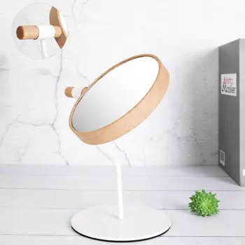 Desktop Wooden Round Makeup Vanity Mirror Metal Bracket 360 Degree Rotation Magnification Countertop Cosmetic Tool Random Color
Desktop Wooden Round Makeup Vanity Mirror Metal Bracket 360 Degree Rotation Magnification Countertop Cosmetic Tool Random Color