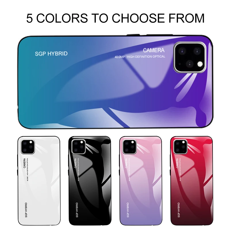 Gradient Tempered Glass Phone Case For iPhone 11 pro iphone 11 Pro Max Slim Weightless Back-Cover Protective For iphone 11 Case
Gradient Tempered Glass Phone Case For iPhone 11 pro iphone 11 Pro Max Slim Weightless Back-Cover Protective For iphone 11 Case