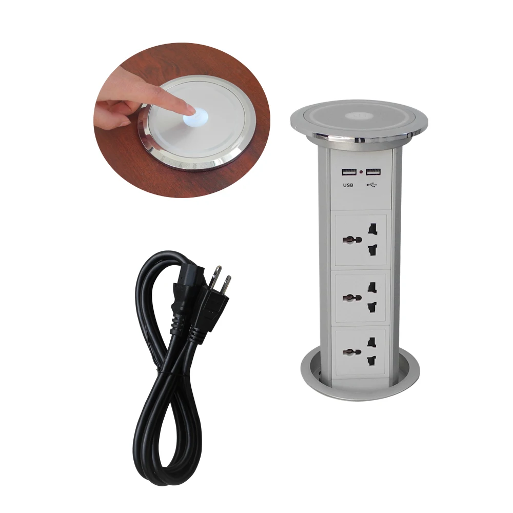 Kitchen Tabletop Pop up Electrical Connection Power Socket With Box and USB Charger for Kitchen and conference
Kitchen Tabletop Pop up Electrical Connection Power Socket With Box and USB Charger for Kitchen and conference