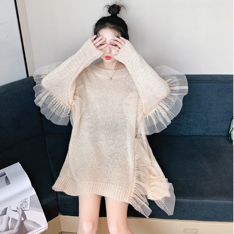 LANMREM 2020 New Spring Fashion Round Neck Solid Color Lazy Wind Hooded Mesh Stitching Loose Sweater Women PA989
LANMREM 2020 New Spring Fashion Round Neck Solid Color Lazy Wind Hooded Mesh Stitching Loose Sweater Women PA989