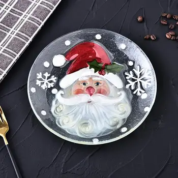 1Pc Christmas Glass Plate Party Table Dish Dining Hall Supplies Random Pattern Restaurant Christmas Snowman Painted Plate
1Pc Christmas Glass Plate Party Table Dish Dining Hall Supplies Random Pattern Restaurant Christmas Snowman Painted Plate