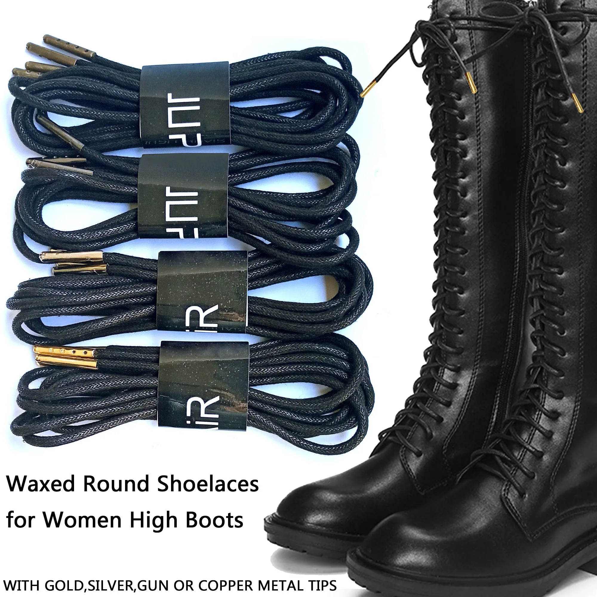 1 пара тонких Вощеная круглая шнурки для мужчин Кожаные ботильоны Туфли под