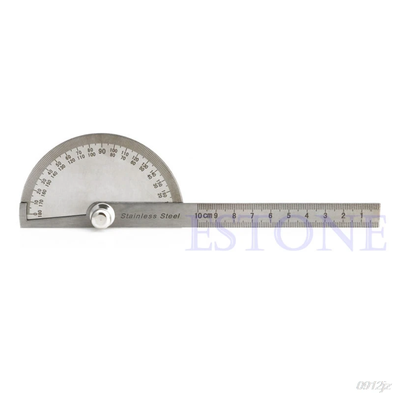 10cm Stainless Steel 180 Degree Protractor Angle Finder Rule Measure Machinist Woodworking Tool
10cm Stainless Steel 180 Degree Protractor Angle Finder Rule Measure Machinist Woodworking Tool