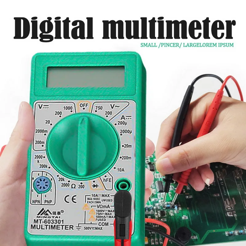 Профессиональный автоматический цифровой мультиметр тестер AC/DC сопротивление