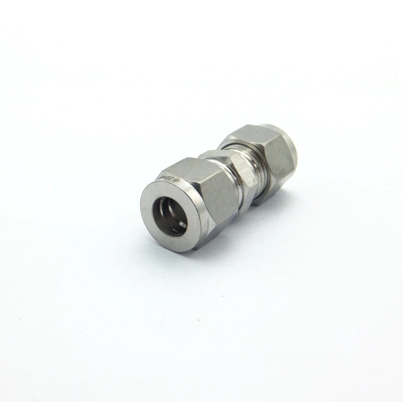 304 Stainless Steel 1/8" 1/4" 3/8" 1/2" Equal Double Ferrule Tube Pipe Fitting Union Connector For Water Oil Air
304 Stainless Steel 1/8" 1/4" 3/8" 1/2" Equal Double Ferrule Tube Pipe Fitting Union Connector For Water Oil Air