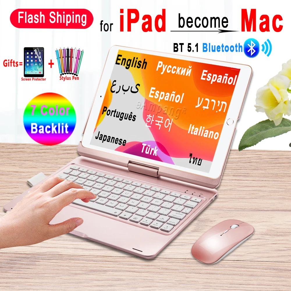 Keyboard Case With Mouse For iPad 10.2 7th 7th 8 8th 2020 Pro 10.5 Air 3 10.5 2019 Cover Russian Spanish Arabic Hebrew Keyboard
Keyboard Case With Mouse For iPad 10.2 7th 7th 8 8th 2020 Pro 10.5 Air 3 10.5 2019 Cover Russian Spanish Arabic Hebrew Keyboard