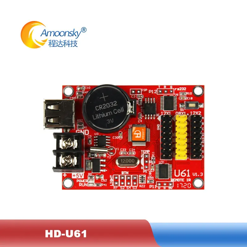Huidu HD-U61 led control card for outdoor single color led module support U-disk play
Huidu HD-U61 led control card for outdoor single color led module support U-disk play