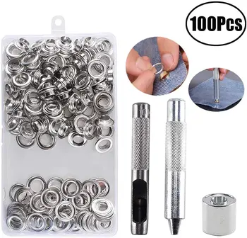 Lvcky eyelet tool set, grommet setting tool and 100 sets of eyelets with storage box (10 mm inner diameter)
Lvcky eyelet tool set, grommet setting tool and 100 sets of eyelets with storage box (10 mm inner diameter)