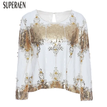 SuperAen Women T Shirts Spring and Summer New 2020 Wild Ladies T Shirts Beads Long Sleeve Round Collar Women Clothing Tops
SuperAen Women T Shirts Spring and Summer New 2020 Wild Ladies T Shirts Beads Long Sleeve Round Collar Women Clothing Tops