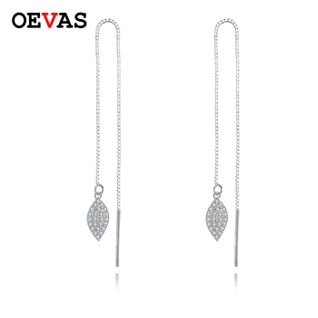 OEVAS 100% 925 Sterling Silver Drop Earrings For Women Sparking Zircon Leaf Elegant Wedding Engagement Party Beide Band Jewelry
OEVAS 100% 925 Sterling Silver Drop Earrings For Women Sparking Zircon Leaf Elegant Wedding Engagement Party Beide Band Jewelry