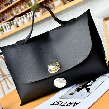 Fashion Women Handbag Wind Soft Pure Color Handbags Messenger Bags Shoulder Bag (Black)
Fashion Women Handbag Wind Soft Pure Color Handbags Messenger Bags Shoulder Bag (Black)
