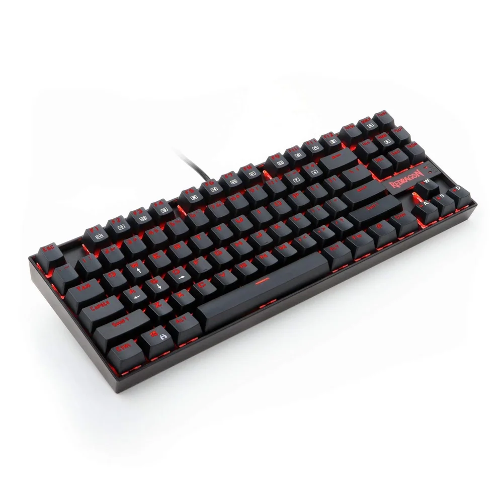 Механическая игровая клавиатура Redragon K552 KUMARA с 87 клавишами и красной