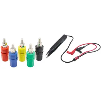 1 Pcs SMD SMT Chip Test Clip Meter Lead Probe Tweezer & 5Pcs Terminal 4Mm Jack Binding Post Banana Plug Connector
1 Pcs SMD SMT Chip Test Clip Meter Lead Probe Tweezer & 5Pcs Terminal 4Mm Jack Binding Post Banana Plug Connector
