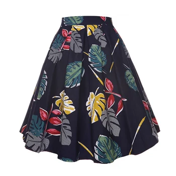 Summer Runway Pleated Skirt Retro Vintage Women 2020 New Floral Leaf Printed 50s 1950s A Line Harajuku Casual Rockabilly Skirts
Summer Runway Pleated Skirt Retro Vintage Women 2020 New Floral Leaf Printed 50s 1950s A Line Harajuku Casual Rockabilly Skirts