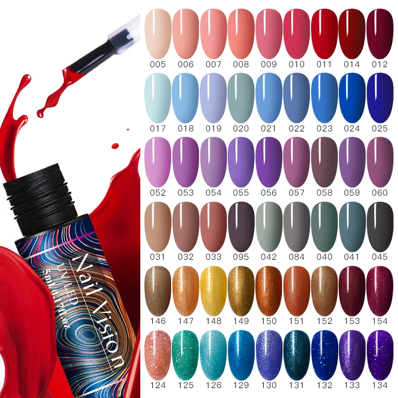 Nail Vision 176 Colors Pure Color Nail Gel 5ml Red Blue Brown Purplel Color Soak Off UV Led Gel Lacquer Polish for Autumn
Nail Vision 176 Colors Pure Color Nail Gel 5ml Red Blue Brown Purplel Color Soak Off UV Led Gel Lacquer Polish for Autumn
