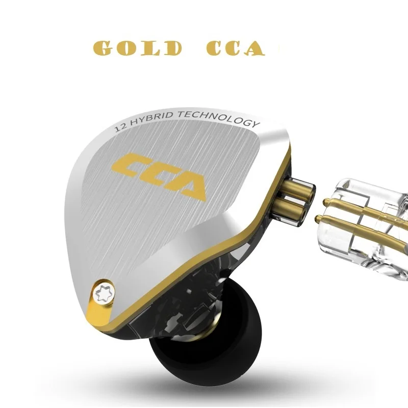 CCA C12 5BA+1DD Gold Metal HIFI Hybrid In Ear Earphones 12 Drivers Unit 5D Stereo HIFI Bass ZS10 ZSN PRO AS10 C10 C16
CCA C12 5BA+1DD Gold Metal HIFI Hybrid In Ear Earphones 12 Drivers Unit 5D Stereo HIFI Bass ZS10 ZSN PRO AS10 C10 C16