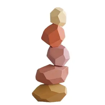 Children Wooden Colored Stone Building Block Stacking Game Educational Learning Toy
Children Wooden Colored Stone Building Block Stacking Game Educational Learning Toy