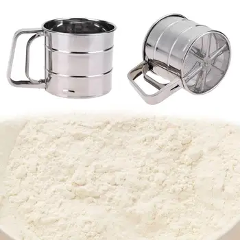 High Quality Stainless Steel Mesh Flour Sifter Mechanical Baking Icing Sugar Shaker Sieve Cup Shape Bakeware Baking Pastry Tools
High Quality Stainless Steel Mesh Flour Sifter Mechanical Baking Icing Sugar Shaker Sieve Cup Shape Bakeware Baking Pastry Tools