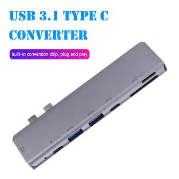 Portable USB Type C Converter 4K HDMI 2 USB C 2 USB 3.0 Plug and Play High Definition Television TF Card Reader Adapter
Portable USB Type C Converter 4K HDMI 2 USB C 2 USB 3.0 Plug and Play High Definition Television TF Card Reader Adapter