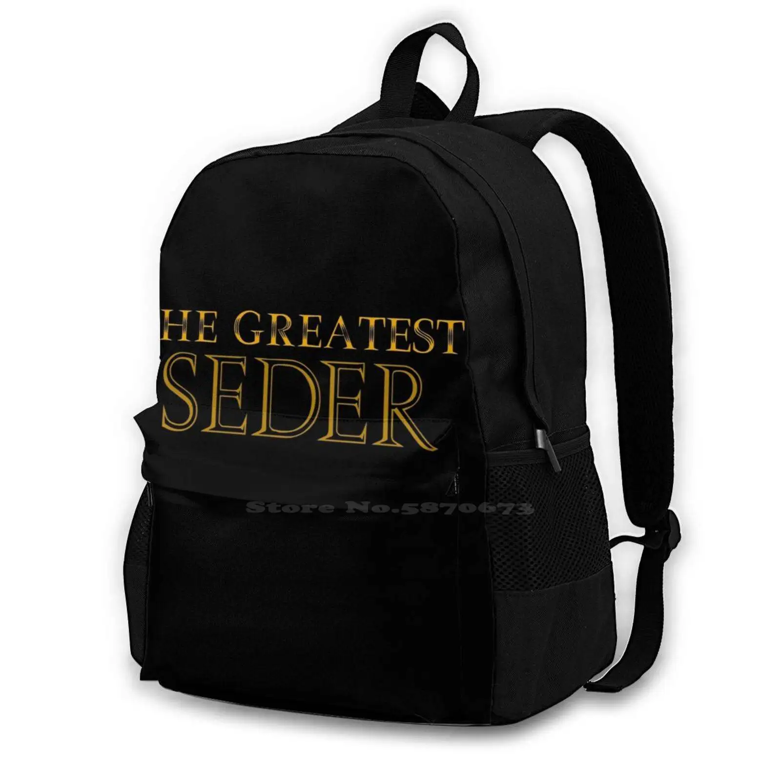 The Greatest Seder Passover Fashion Travel Laptop School Backpack Bag Passover Pesach Seder Matzah Matzo Gold Engraving Moses
The Greatest Seder Passover Fashion Travel Laptop School Backpack Bag Passover Pesach Seder Matzah Matzo Gold Engraving Moses