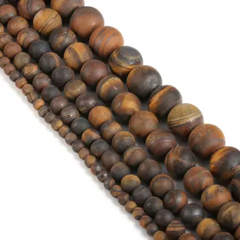 Natural Stone Dull Polish Matte Tiger Eye Agates Beads AB Round Loose Beads For Jewelry Making DIY Bracelet Necklace Strand 15''
Natural Stone Dull Polish Matte Tiger Eye Agates Beads AB Round Loose Beads For Jewelry Making DIY Bracelet Necklace Strand 15''
