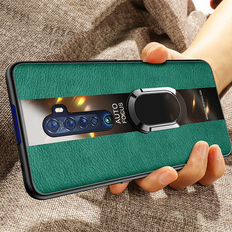 Кожаный чехол для OPPO Reno 4 3 2 Realme XT X2 Pro автомобильный магнитный держатель K5 R15 R17 Find