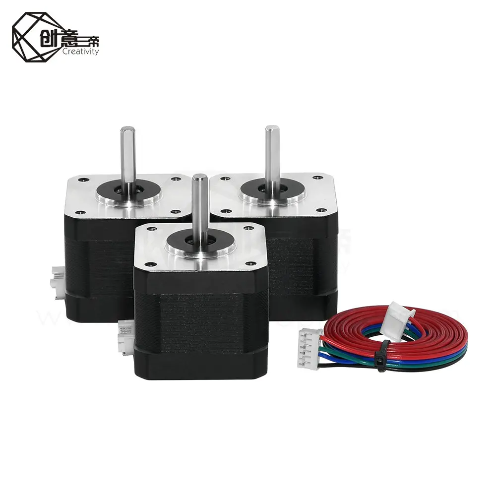3PCS Nema 17 Stepper Motor 42 Motor Nema17 Stepping Motor 38mm 42BYGH 1.7A Step Motor 4-lead for CNC 3D Printer(17HS4401S)
3PCS Nema 17 Stepper Motor 42 Motor Nema17 Stepping Motor 38mm 42BYGH 1.7A Step Motor 4-lead for CNC 3D Printer(17HS4401S)