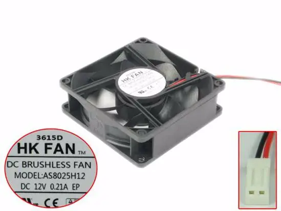 HK FAN AS8025H12 DC 12V 0.21A 80x80x25mm 2-проводной Вентилятор охлаждения сервера
HK FAN AS8025H12 DC 12V 0.21A 80x80x25mm 2-проводной Вентилятор охлаждения сервера