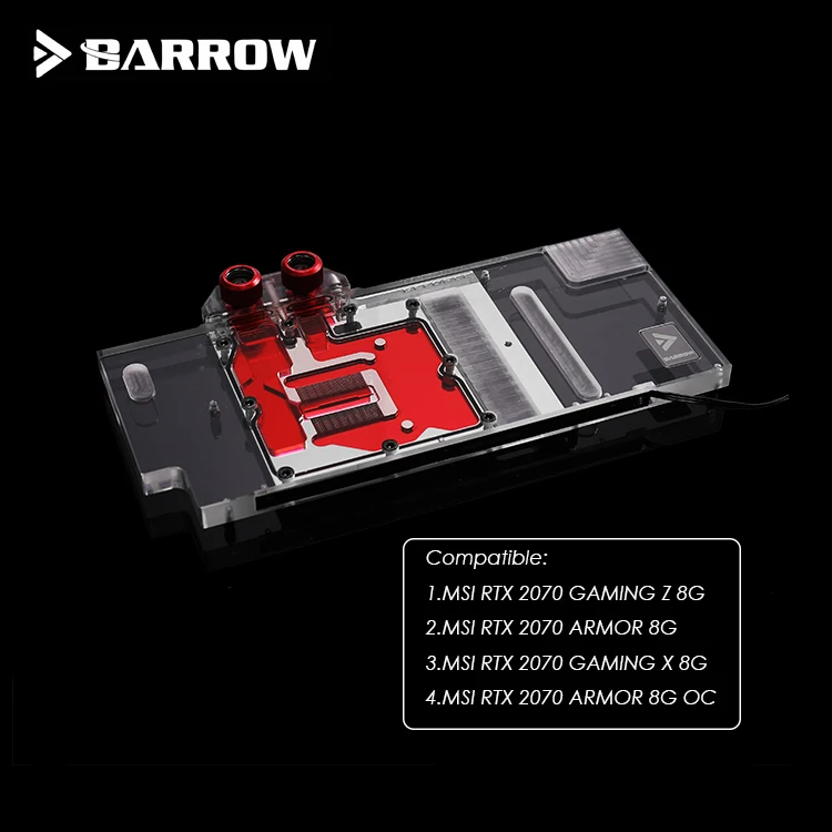 Barrow MSI RTX 2070 GAMING Z 8G X 8G ARMOR 8G OC Graphics Card Water Block Cooler 5v 3 pin Header AURA Mainboard BS-MSGZ2070-PA
Barrow MSI RTX 2070 GAMING Z 8G X 8G ARMOR 8G OC Graphics Card Water Block Cooler 5v 3 pin Header AURA Mainboard BS-MSGZ2070-PA