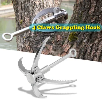Foldable Survival Claw Stainless Steel Grappling Hook Outdoor Camping Exploring Mountaineering Climbing Sawtooth Anchor
Foldable Survival Claw Stainless Steel Grappling Hook Outdoor Camping Exploring Mountaineering Climbing Sawtooth Anchor
