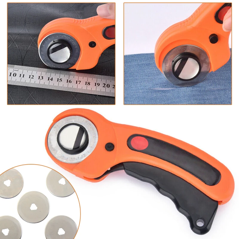 45mm Rotary Cutter Leather Cutting Tool Premium Quilters DIY Sewing Quilting Accessories Fabric Craft Tool with Circular Blade
45mm Rotary Cutter Leather Cutting Tool Premium Quilters DIY Sewing Quilting Accessories Fabric Craft Tool with Circular Blade