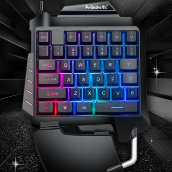 G92 One-Handed Keyboard Colorful Machinery Handfeel Chicken Game Mobile Phone Small Keyboard Useful Product Hand Travel Small Ke
G92 One-Handed Keyboard Colorful Machinery Handfeel Chicken Game Mobile Phone Small Keyboard Useful Product Hand Travel Small Ke